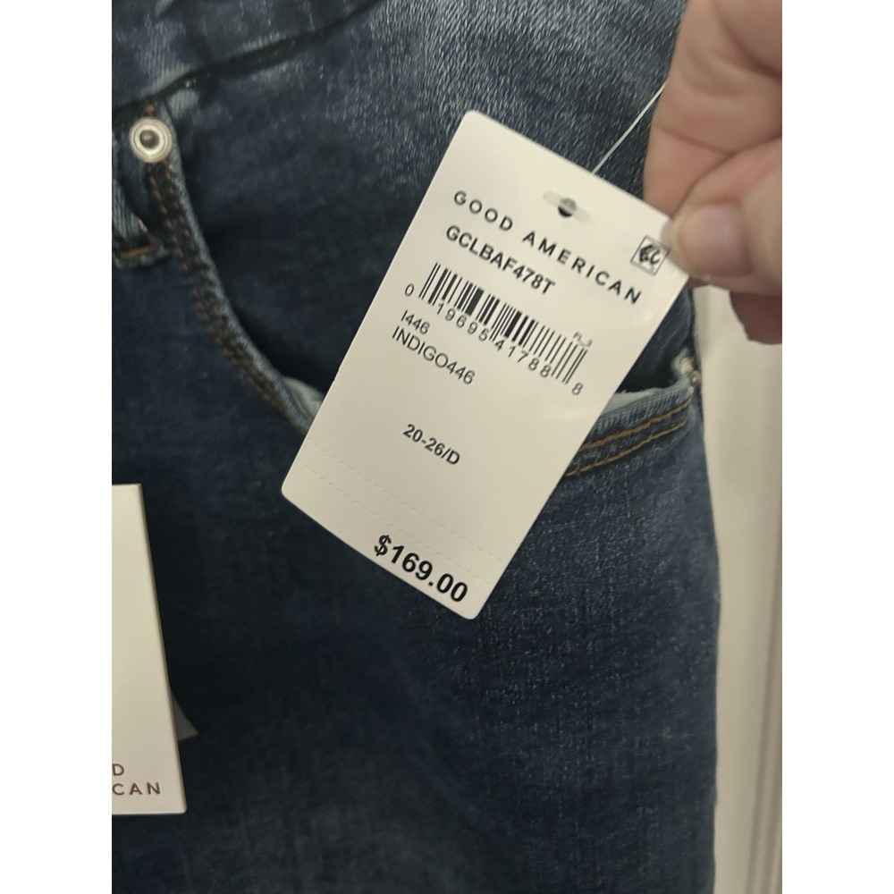 NWT Good American Women's Jeans Classic Slim Bootcut Size 20-26 Inseam In Pics - Picture 3 of 9